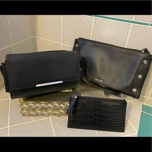 Black Nine West Wristlet & 2 Extra Black Wristlets
